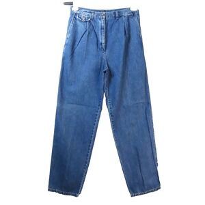 VTG Y2K Ralph LAUREN JEANS Polo Pleated Baggy Tapered HIGH RISE MOM 28x30 sz 8